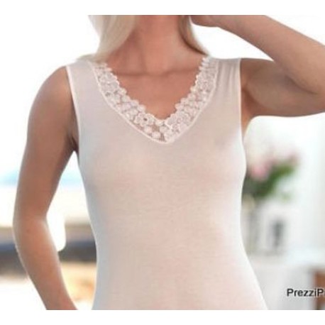 CAMICIOLA DONNA SPALLA LARGA FILO DI SCOZIA 246 GICIPI