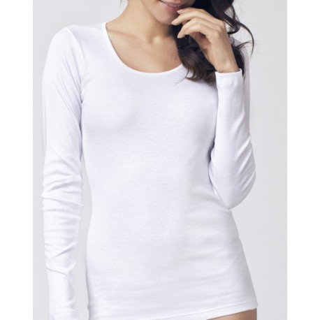 3 PEZZI MAGLIA DONNA MANICA LUNGA CALDO COTONE TL1111 NOTTINGHAM