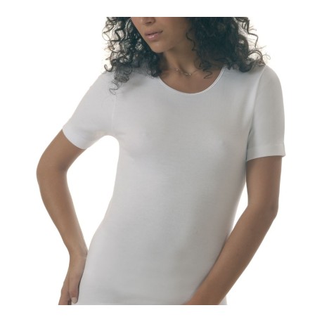3 PEZZI CAMICIOLA DONNA MEZZA MANICA BIANCO 5421 BELLIDENTRO